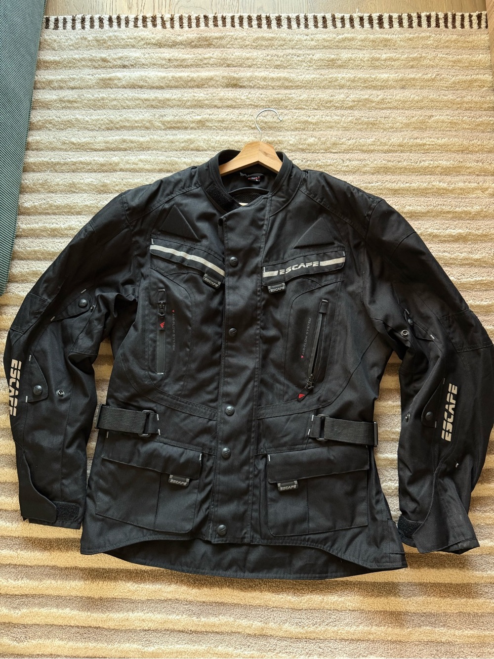 Motorcycle Men's Black Textile Riding Jacket